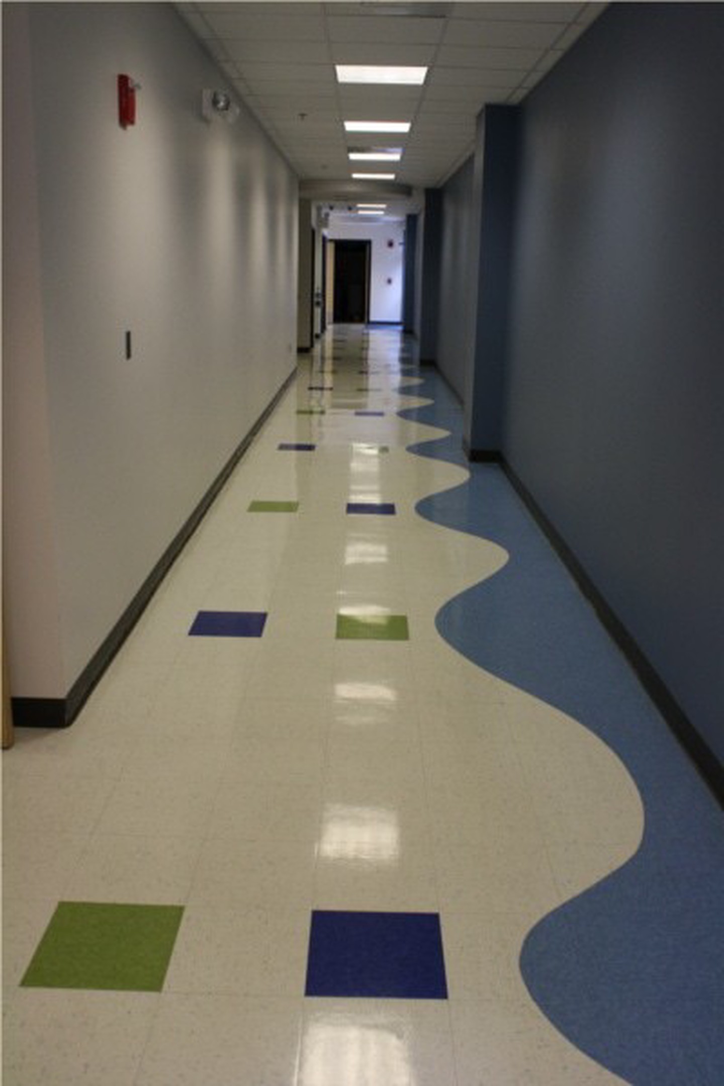 Floor wave pattern and squares Floor wave pattern and squares